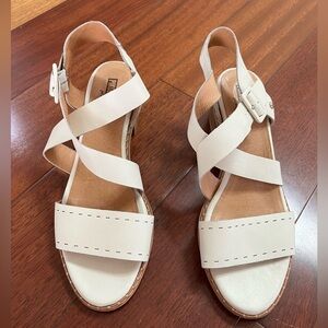 Pikolinos White Strappy Heeled Leather Sandals Open Toe Women's Size 42